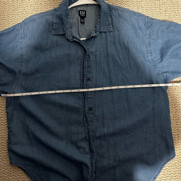 Gap Tops | Gap Split-Back Denim Shirt 100% Cotton | Size Small | Blue - Picture 5 of 8